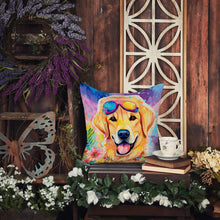 Load image into Gallery viewer, Yellow Labrador Hippie Dawg Fabric Decorative Pillow