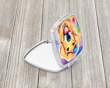 Load image into Gallery viewer, Yellow Labrador Hippie Dawg Compact Mirror – Stylish Purse Mirror with Artistic Covers