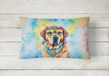 Load image into Gallery viewer, Mastiff Hippie Dawg Fabric Decorative Pillow