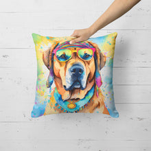Load image into Gallery viewer, Mastiff Hippie Dawg Fabric Decorative Pillow