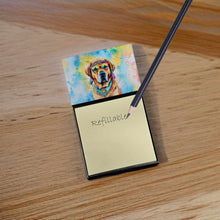 Load image into Gallery viewer, Mastiff Hippie Dawg Sticky Note Holder- Refiilable Desk Accessory Note Pad