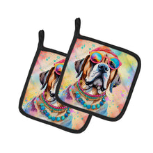 Load image into Gallery viewer, Mastiff Hippie Dawg Pot Holders - Set of 2 Decorative Kitchen Helpers | Made in the USA