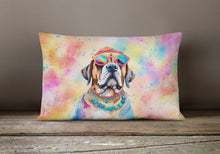 Load image into Gallery viewer, Mastiff Hippie Dawg Fabric Decorative Pillow