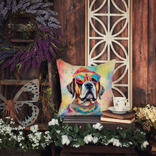 Load image into Gallery viewer, Mastiff Hippie Dawg Throw Pillow - 14x14 Decorative Pillow – Art for Your Home &amp; Patio