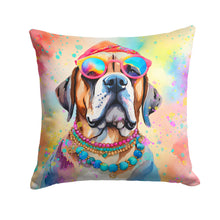 Load image into Gallery viewer, Mastiff Hippie Dawg Throw Pillow - 14x14 Decorative Pillow – Art for Your Home &amp; Patio