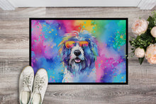 Load image into Gallery viewer, Old English Sheepdog Hippie Dawg Doormat - 24x36 Decorative Floor Mat – Indoor/Outdoor Rug with Artistic Flair