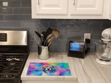 Load image into Gallery viewer, Old English Sheepdog Hippie Dawg Glass Cutting Boards – Durable, Decorative Kitchen Art Large