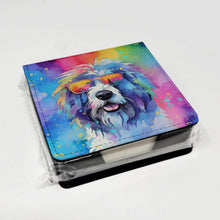 Load image into Gallery viewer, Old English Sheepdog Hippie Dawg PU Leather Note Paper Holder