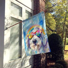 Load image into Gallery viewer, Old English Sheepdog Hippie Dawg House Flag