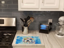 Load image into Gallery viewer, Old English Sheepdog Hippie Dawg Glass Cutting Boards – Durable, Decorative Kitchen Art Large