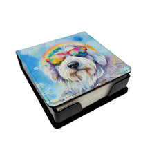 Load image into Gallery viewer, Old English Sheepdog Hippie Dawg PU Leather Note Paper Holder