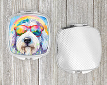 Load image into Gallery viewer, Old English Sheepdog Hippie Dawg Compact Mirror – Stylish Purse Mirror with Artistic Covers