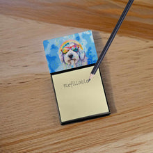 Load image into Gallery viewer, Old English Sheepdog Hippie Dawg Sticky Note Holder- Refiilable Desk Accessory Note Pad