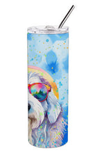 Load image into Gallery viewer, Old English Sheepdog Hippie Dawg Stainless Steel Skinny Tumbler