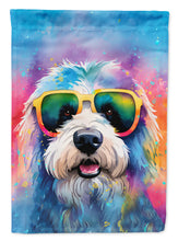Load image into Gallery viewer, Old English Sheepdog Hippie Dawg House Flag