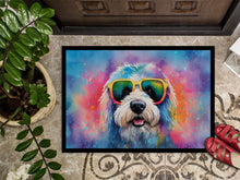 Load image into Gallery viewer, Old English Sheepdog Hippie Dawg Doormat - 24x36 Decorative Floor Mat – Indoor/Outdoor Rug with Artistic Flair