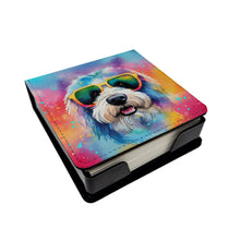 Load image into Gallery viewer, Old English Sheepdog Hippie Dawg PU Leather Note Paper Holder