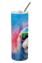 Load image into Gallery viewer, Old English Sheepdog Hippie Dawg Stainless Steel Skinny Tumbler
