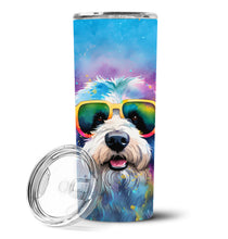 Load image into Gallery viewer, Old English Sheepdog Hippie Dawg Stainless Steel Skinny Tumbler