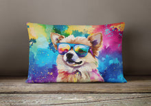 Load image into Gallery viewer, Pomeranian Hippie Dawg Fabric Decorative Pillow