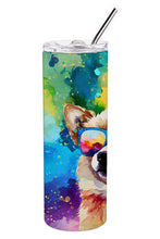 Load image into Gallery viewer, Pomeranian Hippie Dawg Stainless Steel Skinny Tumbler