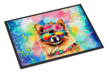 Load image into Gallery viewer, Pomeranian Hippie Dawg Doormat - 24x36 Decorative Floor Mat – Indoor/Outdoor Rug with Artistic Flair