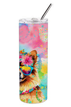 Load image into Gallery viewer, Pomeranian Hippie Dawg Stainless Steel Skinny Tumbler