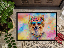 Load image into Gallery viewer, Pomeranian Hippie Dawg Doormat - 24x36 Decorative Floor Mat – Indoor/Outdoor Rug with Artistic Flair