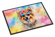Load image into Gallery viewer, Pomeranian Hippie Dawg Doormat - 24x36 Decorative Floor Mat – Indoor/Outdoor Rug with Artistic Flair