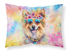 Load image into Gallery viewer, Pomeranian Hippie Dawg Standard Pillowcase – Artistic Decorative Front, White Back