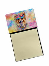 Load image into Gallery viewer, Pomeranian Hippie Dawg Sticky Note Holder- Refiilable Desk Accessory Note Pad