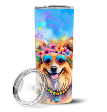 Load image into Gallery viewer, Pomeranian Hippie Dawg Stainless Steel Skinny Tumbler