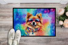 Load image into Gallery viewer, Pomeranian Hippie Dawg Doormat - 24x36 Decorative Floor Mat – Indoor/Outdoor Rug with Artistic Flair