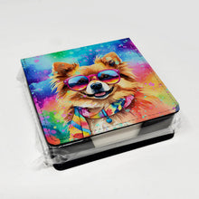 Load image into Gallery viewer, Pomeranian Hippie Dawg PU Leather Note Paper Holder
