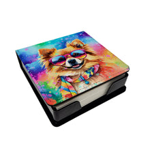 Load image into Gallery viewer, Pomeranian Hippie Dawg PU Leather Note Paper Holder