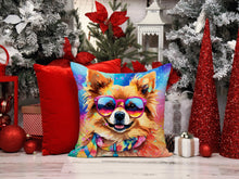 Load image into Gallery viewer, Pomeranian Hippie Dawg Fabric Decorative Pillow