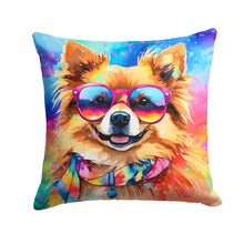 Load image into Gallery viewer, Pomeranian Hippie Dawg Fabric Decorative Pillow