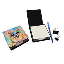 Load image into Gallery viewer, Pomeranian Hippie Dawg PU Leather Note Paper Holder
