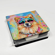 Load image into Gallery viewer, Pomeranian Hippie Dawg PU Leather Note Paper Holder