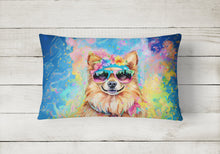 Load image into Gallery viewer, Pomeranian Hippie Dawg Fabric Decorative Pillow