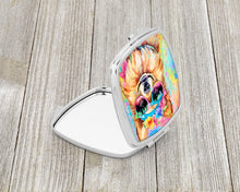 Load image into Gallery viewer, Pomeranian Hippie Dawg Compact Mirror – Stylish Purse Mirror with Artistic Covers