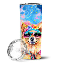 Load image into Gallery viewer, Pomeranian Hippie Dawg Stainless Steel Skinny Tumbler