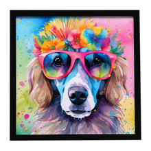 Load image into Gallery viewer, Poodle Hippie Dawg Framed Metal Print