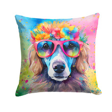 Load image into Gallery viewer, Poodle Hippie Dawg Throw Pillow - 14x14 Decorative Pillow – Art for Your Home &amp; Patio