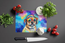 Load image into Gallery viewer, Pug Hippie Dawg Glass Cutting Boards – Durable, Decorative Kitchen Art Large