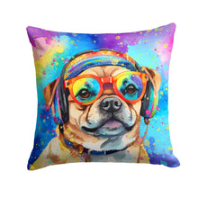 Load image into Gallery viewer, Pug Hippie Dawg Fabric Decorative Pillow