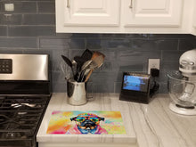 Load image into Gallery viewer, Pug Hippie Dawg Glass Cutting Boards – Durable, Decorative Kitchen Art Large