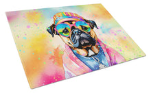 Load image into Gallery viewer, Pug Hippie Dawg Glass Cutting Boards – Durable, Decorative Kitchen Art Large