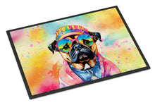 Load image into Gallery viewer, Pug Hippie Dawg Doormat - 18X27 Indoor / Outdoor Rug | Made in USA