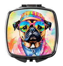 Load image into Gallery viewer, Pug Hippie Dawg Compact Mirror – Stylish Purse Mirror with Artistic Covers